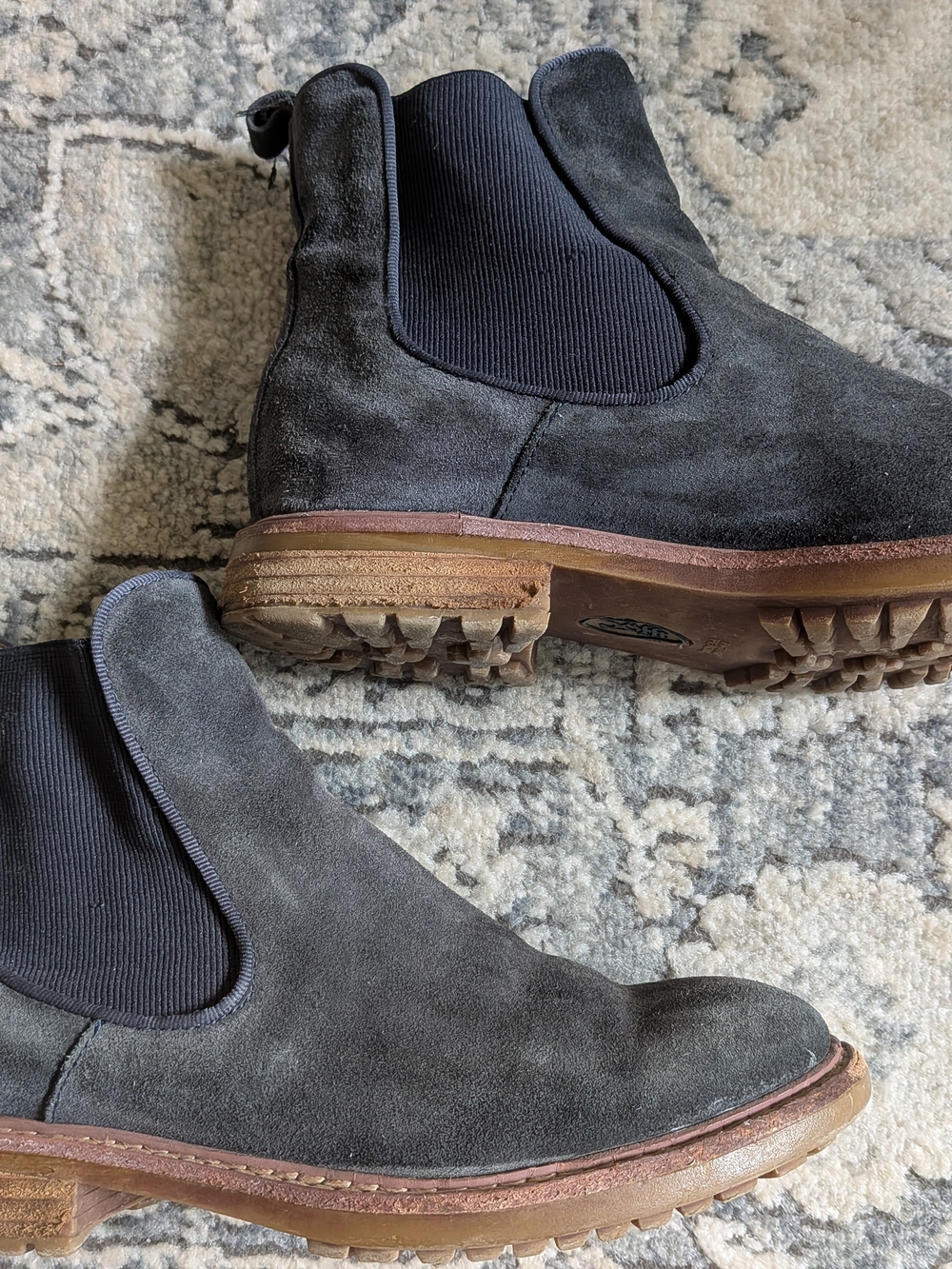 Women's Sofft Navy Suede Chelsea Boots